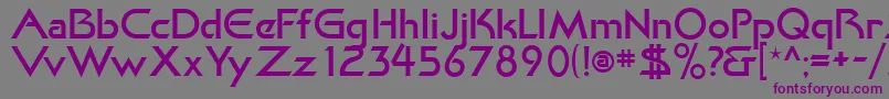 Khan Font – Purple Fonts on Gray Background