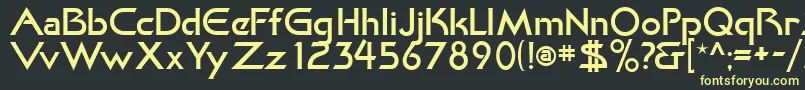 Khan Font – Yellow Fonts on Black Background