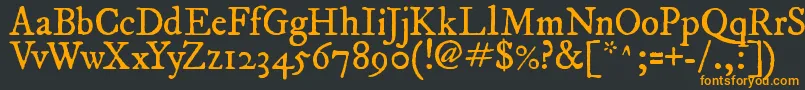 ImFellDwPicaRoman Font – Orange Fonts on Black Background