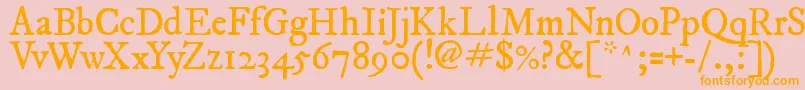 ImFellDwPicaRoman Font – Orange Fonts on Pink Background