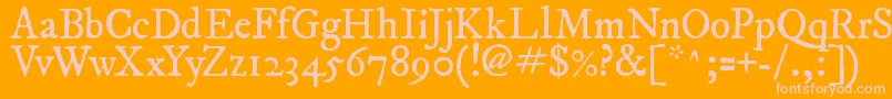 ImFellDwPicaRoman Font – Pink Fonts on Orange Background