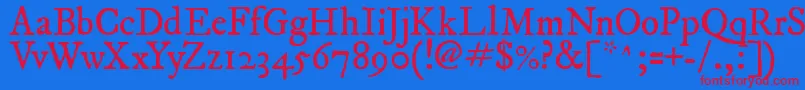 Шрифт ImFellDwPicaRoman – красные шрифты на синем фоне
