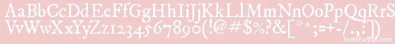 ImFellDwPicaRoman Font – White Fonts on Pink Background