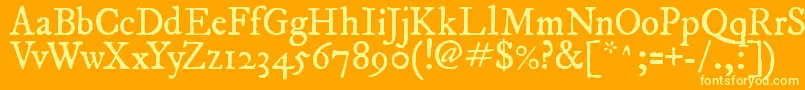 ImFellDwPicaRoman Font – Yellow Fonts on Orange Background