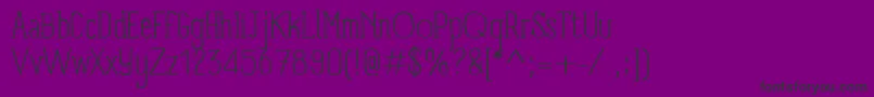Czcionka PanforteSerifLight – czarne czcionki na fioletowym tle
