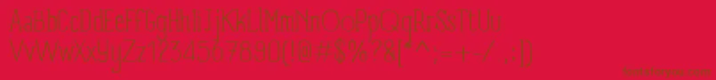 Police PanforteSerifLight – polices brunes sur fond rouge