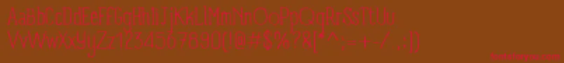 PanforteSerifLight Font – Red Fonts on Brown Background