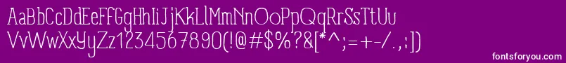 PanforteSerifLight Font – White Fonts on Purple Background