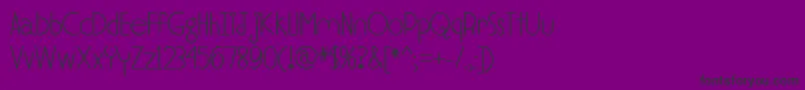 MfSoulMeetsBody-Schriftart – Schwarze Schriften auf violettem Hintergrund