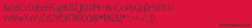 MfSoulMeetsBody Font – Black Fonts on Red Background