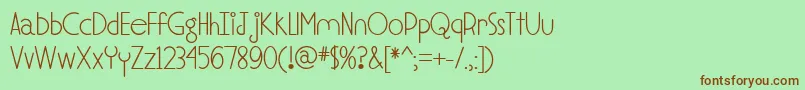 MfSoulMeetsBody Font – Brown Fonts on Green Background