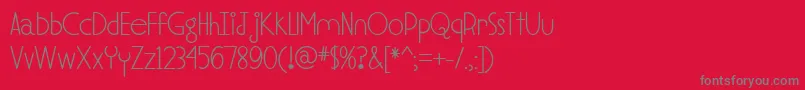 MfSoulMeetsBody Font – Gray Fonts on Red Background