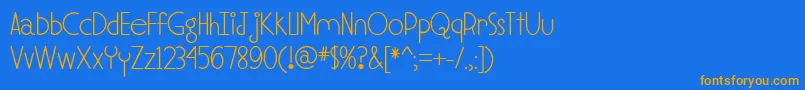 Шрифт MfSoulMeetsBody – оранжевые шрифты на синем фоне