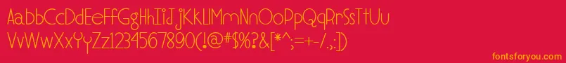 MfSoulMeetsBody Font – Orange Fonts on Red Background