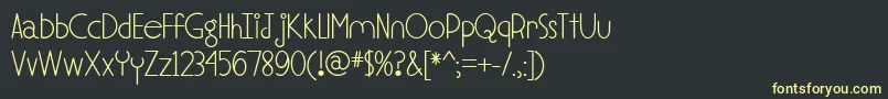 MfSoulMeetsBody Font – Yellow Fonts on Black Background