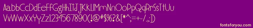 MfSoulMeetsBody Font – Yellow Fonts on Purple Background