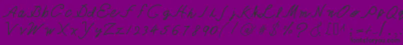 TheQueenIsHavingFun-Schriftart – Schwarze Schriften auf violettem Hintergrund