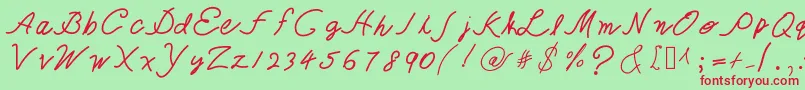 TheQueenIsHavingFun Font – Red Fonts on Green Background