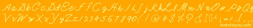 TheQueenIsHavingFun Font – Yellow Fonts on Orange Background