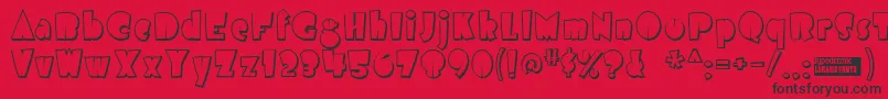 Airmoles Font – Black Fonts on Red Background