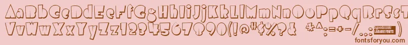 Airmoles Font – Brown Fonts on Pink Background