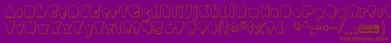 Airmoles Font – Brown Fonts on Purple Background