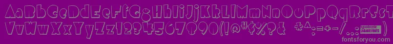 Airmoles Font – Gray Fonts on Purple Background