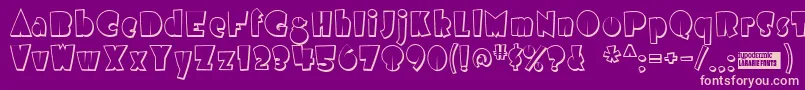 Airmoles Font – Pink Fonts on Purple Background