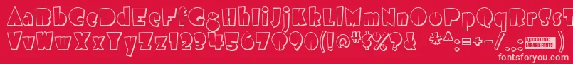 Airmoles Font – Pink Fonts on Red Background