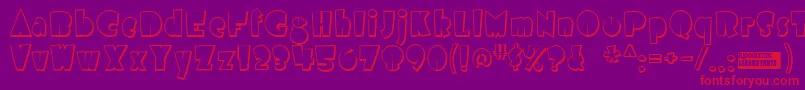 Airmoles Font – Red Fonts on Purple Background