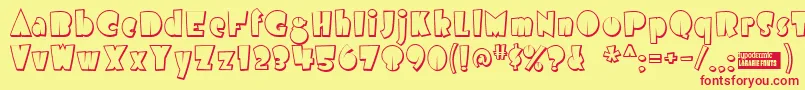 Airmoles Font – Red Fonts on Yellow Background