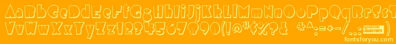 Airmoles Font – Yellow Fonts on Orange Background