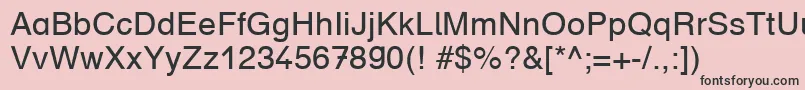 DruckschriftDb Font – Black Fonts on Pink Background