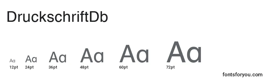 DruckschriftDb Font Sizes