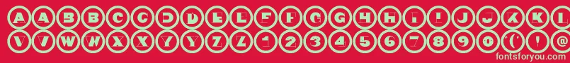 Nonsensiquatwo Font – Green Fonts on Red Background