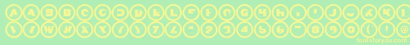 Nonsensiquatwo Font – Yellow Fonts on Green Background