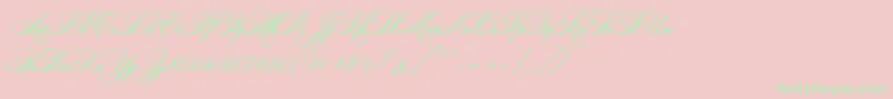 Bethoveenc Font – Green Fonts on Pink Background