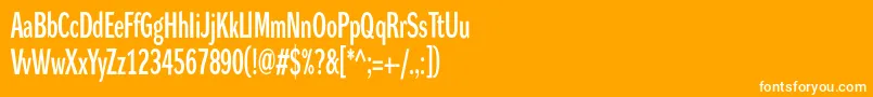 フォントDynagrotesklxcBold – オレンジの背景に白い文字