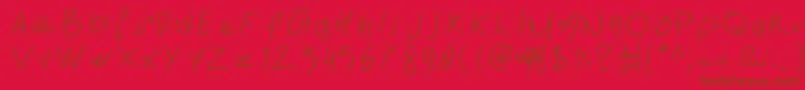 Toralfontclassic Font – Brown Fonts on Red Background