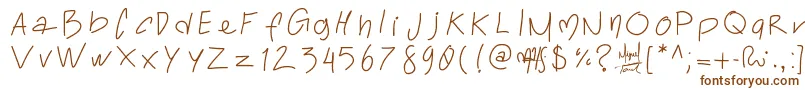 Toralfontclassic-fontti – ruskeat fontit valkoisella taustalla
