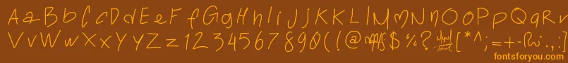 Toralfontclassic Font – Orange Fonts on Brown Background