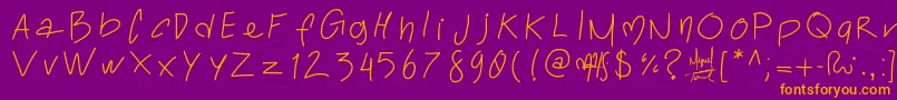 Toralfontclassic Font – Orange Fonts on Purple Background