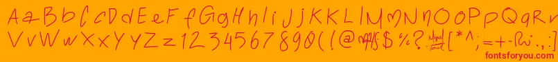 Toralfontclassic Font – Red Fonts on Orange Background