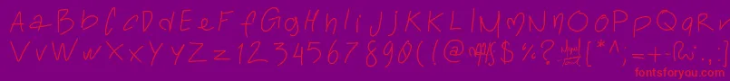 Toralfontclassic Font – Red Fonts on Purple Background