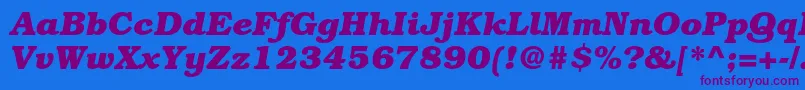 BookmanstdBolditalic Font – Purple Fonts on Blue Background