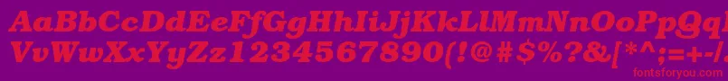 BookmanstdBolditalic Font – Red Fonts on Purple Background