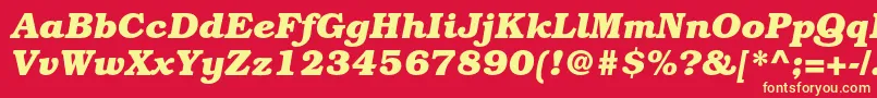 BookmanstdBolditalic Font – Yellow Fonts on Red Background