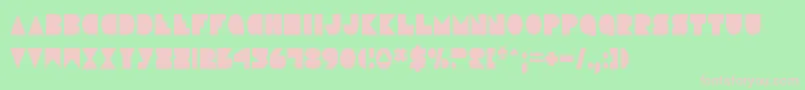 DiscoDeckCondensed Font – Pink Fonts on Green Background