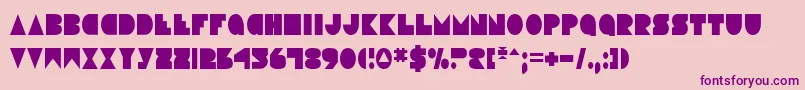 DiscoDeckCondensed Font – Purple Fonts on Pink Background