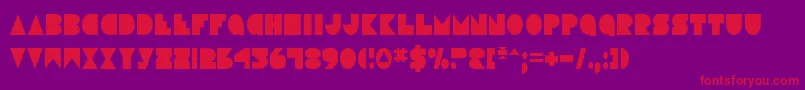 DiscoDeckCondensed Font – Red Fonts on Purple Background